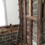 Stonework being exposed