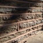 Ribbon pointing is a squared mortar joint that pulls moisture away form the stone